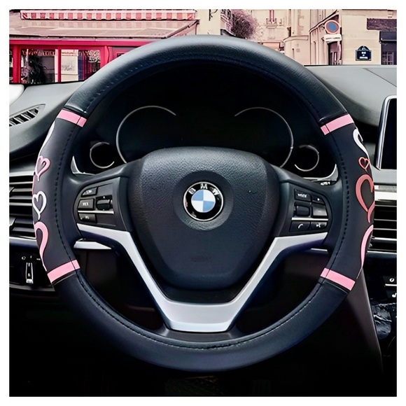 Black Hearts Steering Wheel Cover - Picture 2 of 8